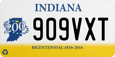 IN license plate 909VXT