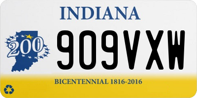 IN license plate 909VXW