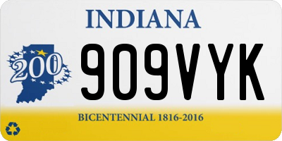 IN license plate 909VYK
