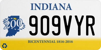 IN license plate 909VYR
