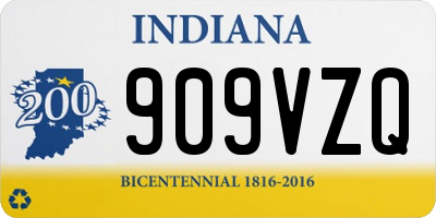 IN license plate 909VZQ