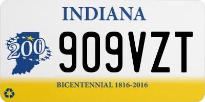 IN license plate 909VZT