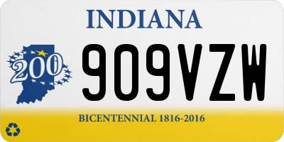 IN license plate 909VZW