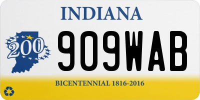 IN license plate 909WAB