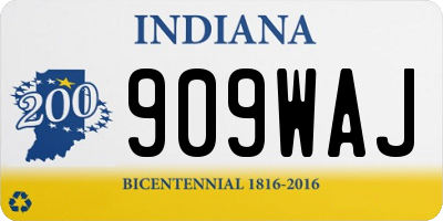 IN license plate 909WAJ