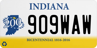 IN license plate 909WAW