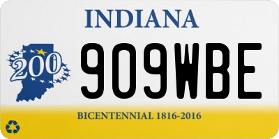 IN license plate 909WBE