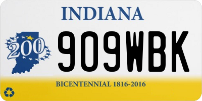 IN license plate 909WBK
