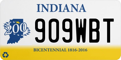IN license plate 909WBT