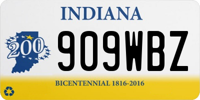 IN license plate 909WBZ