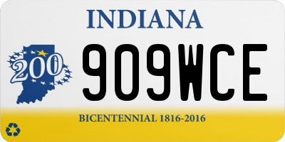 IN license plate 909WCE