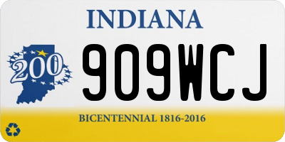IN license plate 909WCJ