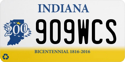 IN license plate 909WCS