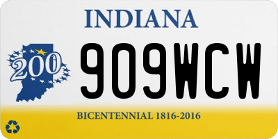 IN license plate 909WCW