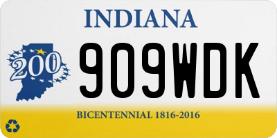 IN license plate 909WDK