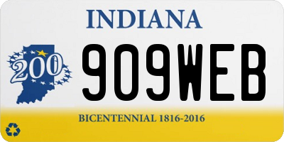 IN license plate 909WEB