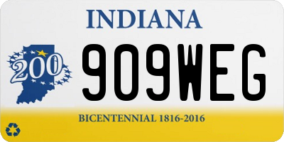 IN license plate 909WEG