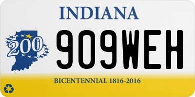 IN license plate 909WEH