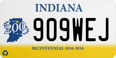 IN license plate 909WEJ