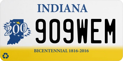 IN license plate 909WEM