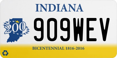 IN license plate 909WEV
