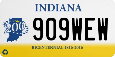 IN license plate 909WEW