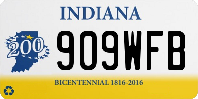 IN license plate 909WFB