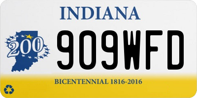 IN license plate 909WFD