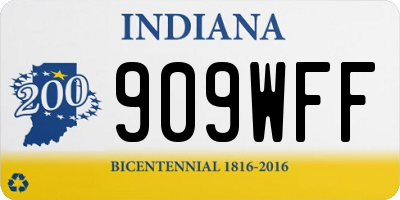 IN license plate 909WFF