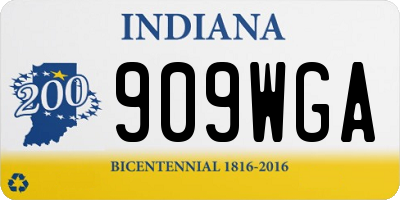 IN license plate 909WGA