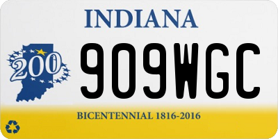 IN license plate 909WGC