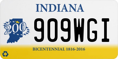 IN license plate 909WGI