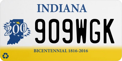 IN license plate 909WGK