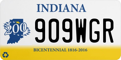 IN license plate 909WGR