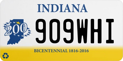 IN license plate 909WHI