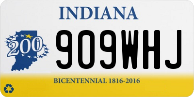 IN license plate 909WHJ
