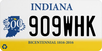 IN license plate 909WHK