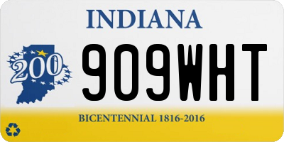 IN license plate 909WHT