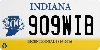 IN license plate 909WIB