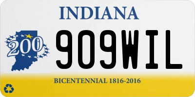 IN license plate 909WIL