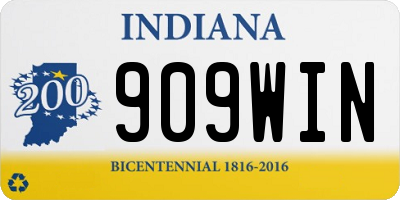 IN license plate 909WIN