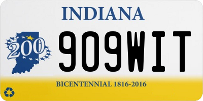 IN license plate 909WIT