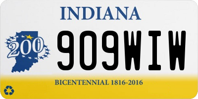 IN license plate 909WIW