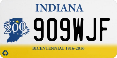 IN license plate 909WJF