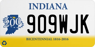 IN license plate 909WJK