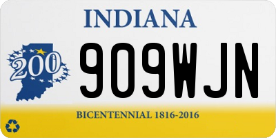 IN license plate 909WJN