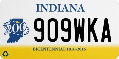 IN license plate 909WKA