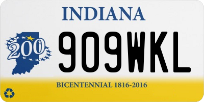 IN license plate 909WKL