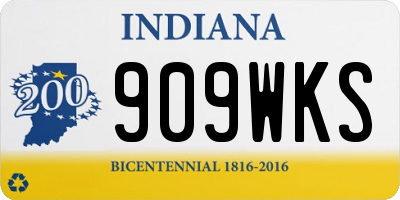 IN license plate 909WKS
