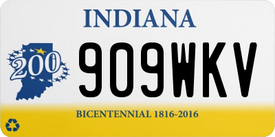 IN license plate 909WKV